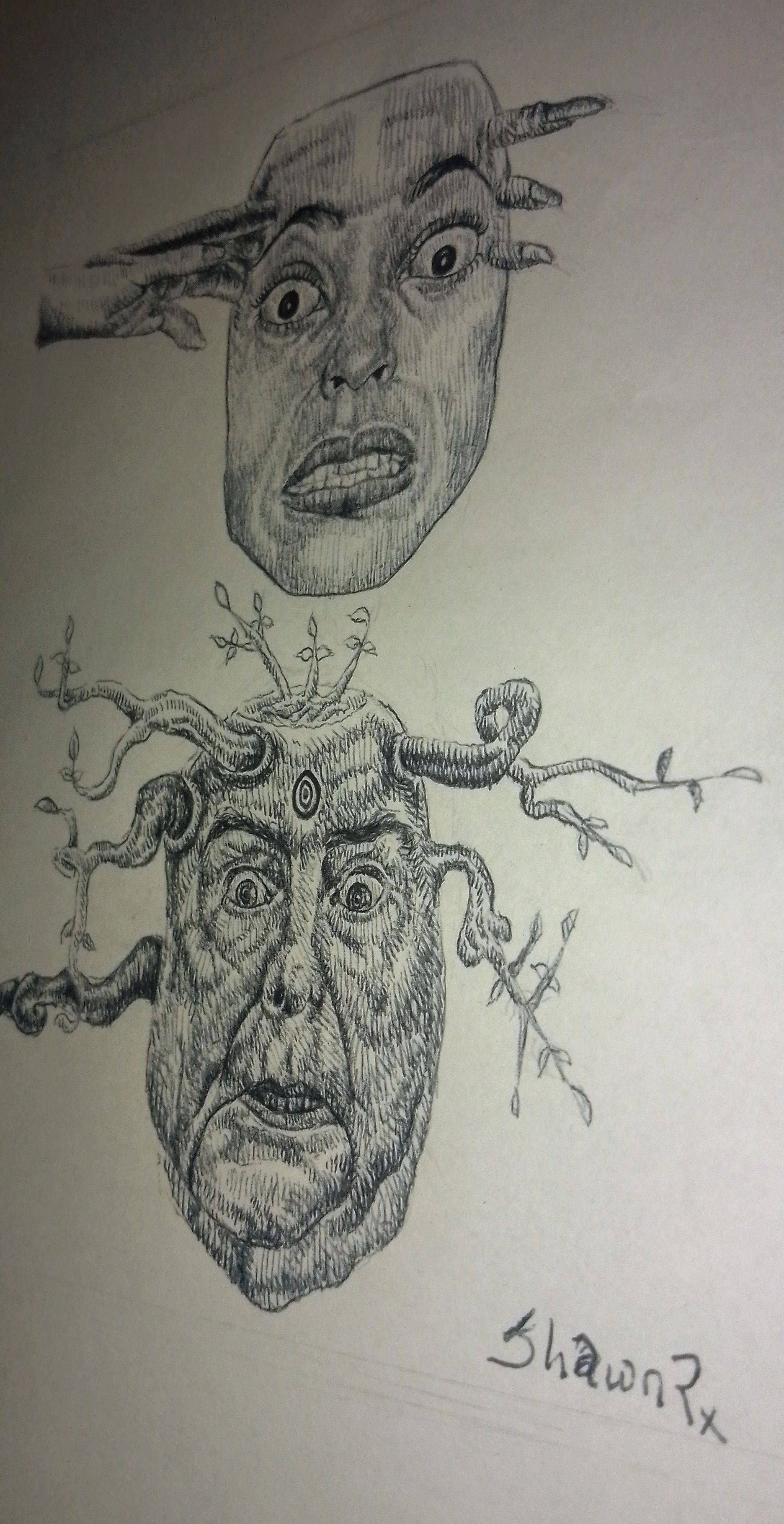 ILLUSTRATIVE INK STUDY: PANIC 2